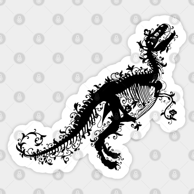 Frail T rex skeleton Sticker by AnnArtshock